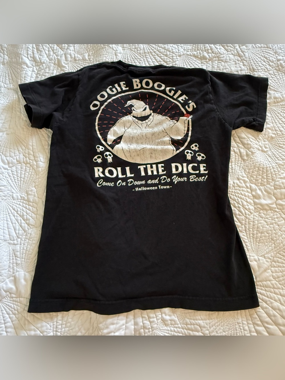 Hot Topic Black Oogie Boogie 'Roll The Dice' Graphic Tee